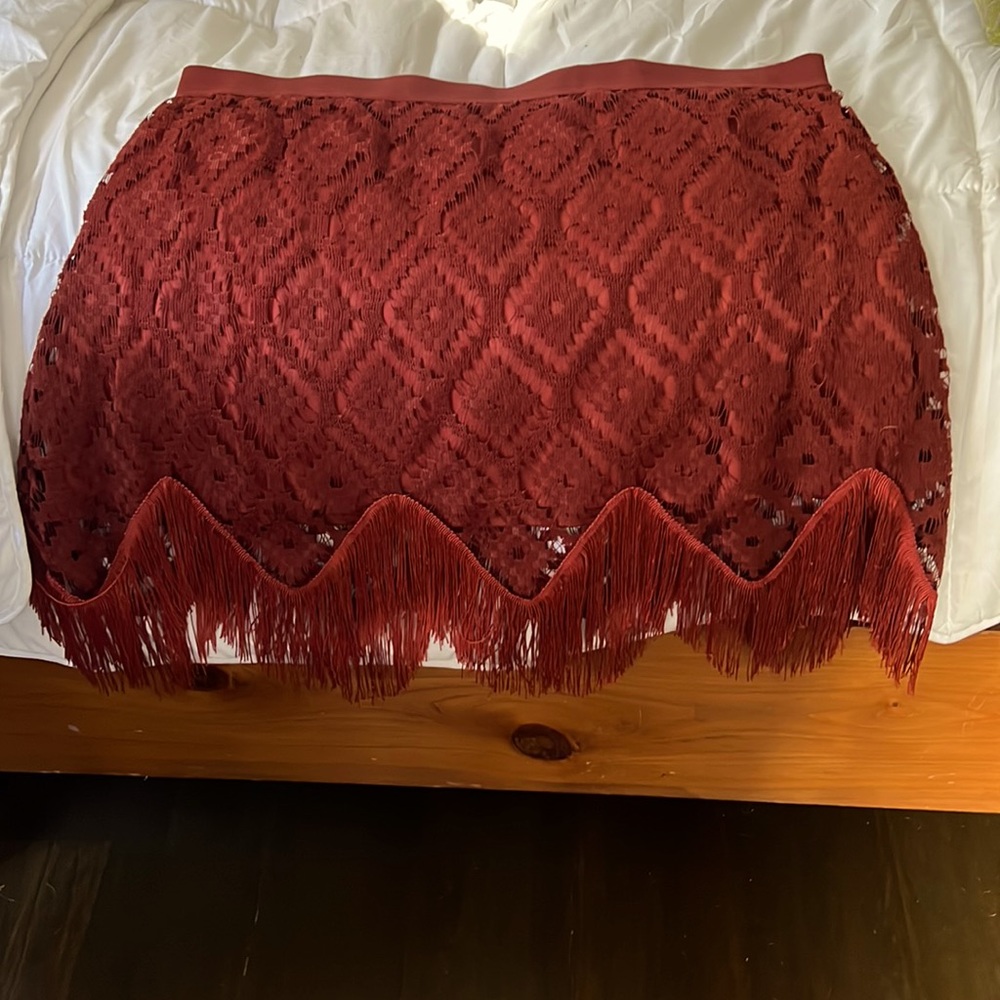Wrangler fringe skirt
